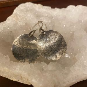 Silpada Sterling Silver Hammered Disc Earrings